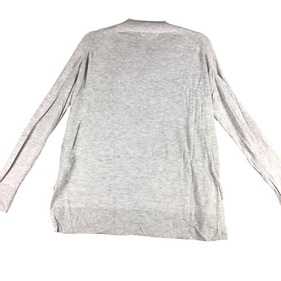 Chelsea 28 Women’s XS Oversized V-Neck Sweater Hi-Low Hem Gray Cashmere Blend - Picture 10 of 10